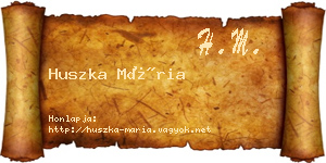 Huszka Mária névjegykártya